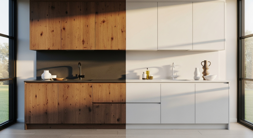 Luxury Cabinetry Finish: Paint & Stain vs. Pre-Finished Material